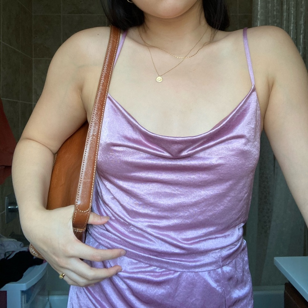 Zara cowl satin silk dress